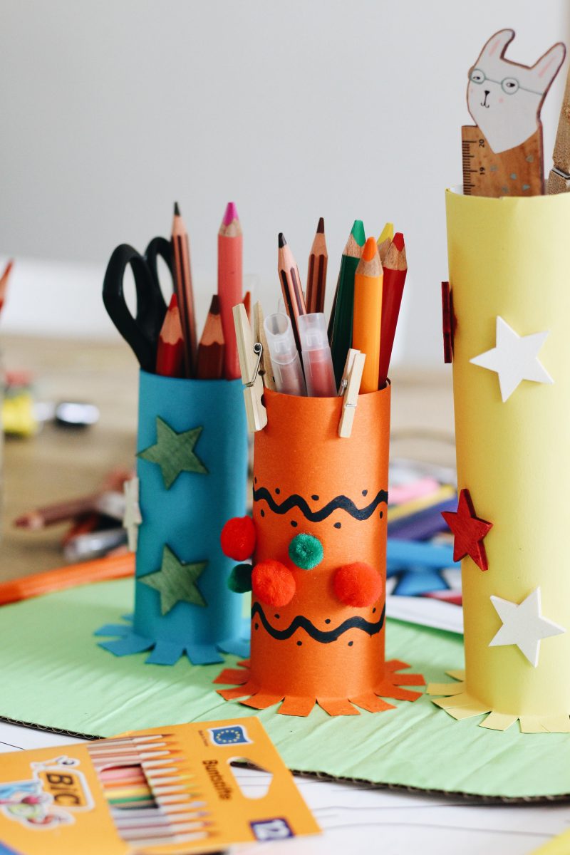 DIY | Stiftehalter Aus Klopapierrollen Basteln – #upcycling Mit Kindern ...